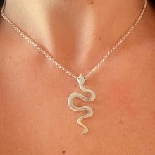 Load image into Gallery viewer, Snake pendant, with chain.
